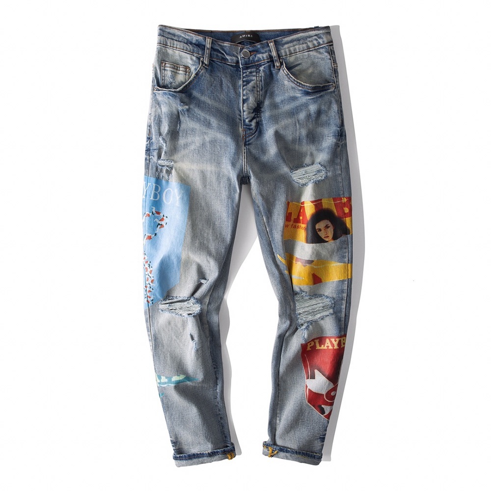 Amiri Playboy Magazine Denim Jeans